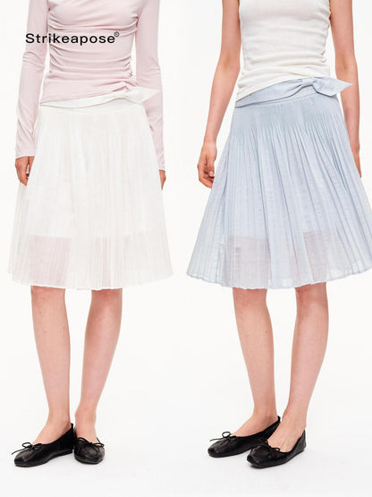 STRIKE A POSE Voluminous Umbrella Pleated Bow High Waist Women&