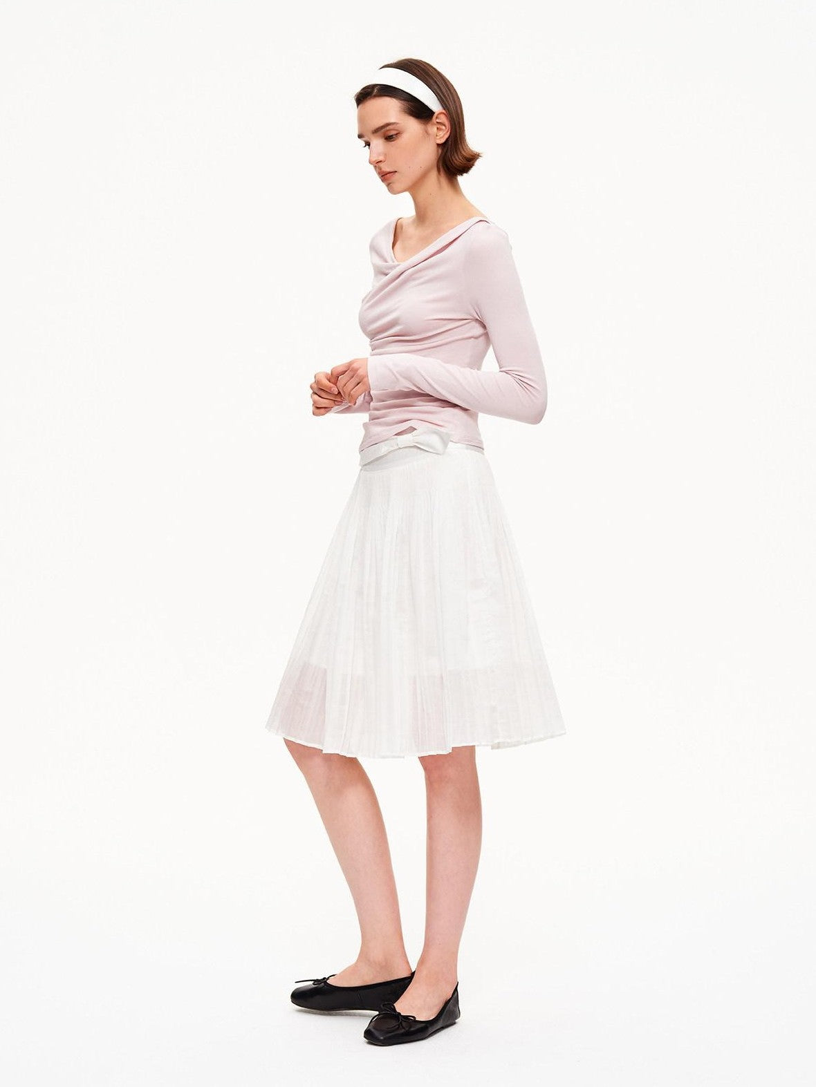 STRIKE A POSE Voluminous Umbrella Pleated Bow High Waist Women&