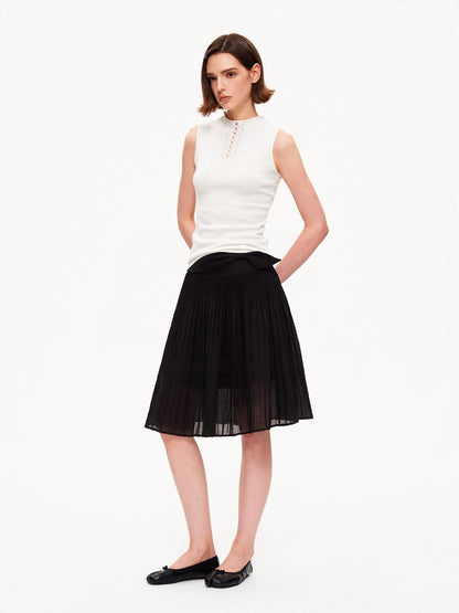 STRIKE A POSE Voluminous Umbrella Pleated Bow High Waist Women&