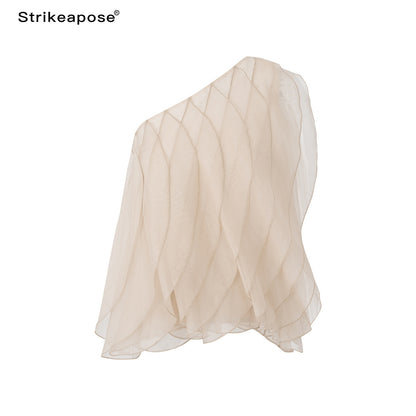 STRIKE_A_POSE_Wavy_Cut_Panel_Asymmetric_One_Shoulder_Zippered_Women&
