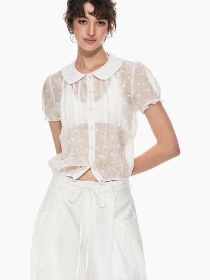 STRIKE A POSE White Balloon Silhouette Drawstring Tapered Cuff Women&