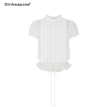 STRIKE_A_POSE_White_Lace_Tuck_Pleat_Drawstring_Waist_Women&