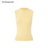 STRIKE_A_POSE_Yellow_Mock_Neck_Cutout_Ruched_High_Stretch_Knit_Slim_Fit_Women&