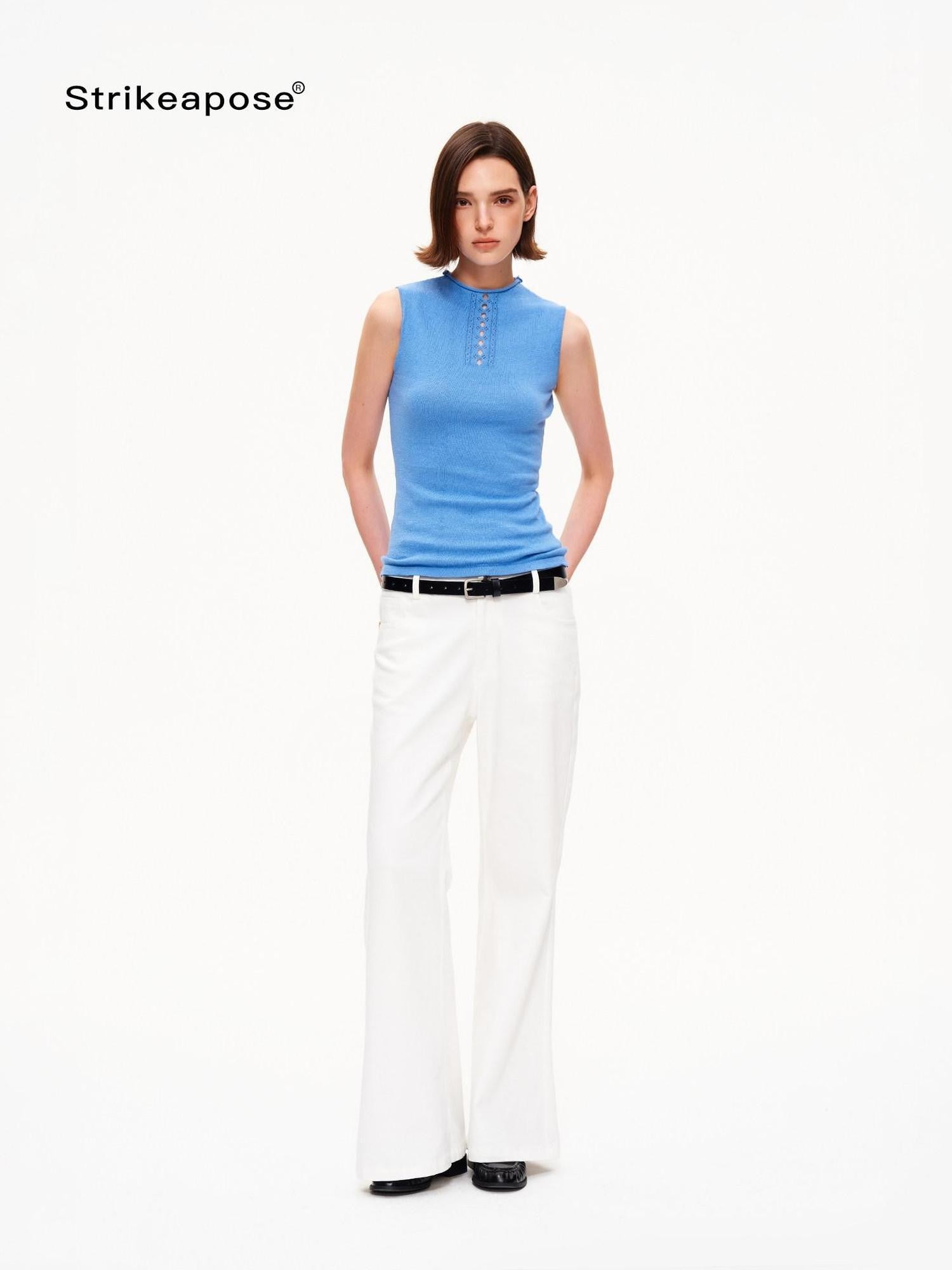 STRIKE A POSE Yellow Mock Neck Cutout Ruched High Stretch Knit Slim Fit Women&