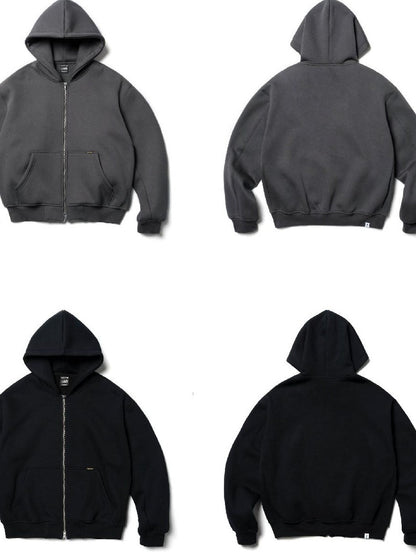 SUPERTOFU Thermal 480G Space Cotton Zip Short Loose Fit Casual Unisex Youth Hoodies