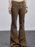 Achihara Summer Breeze Wide Leg Pants Yellow Green Distressed