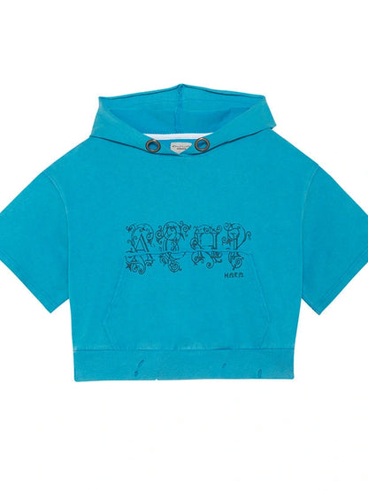 Vintage Washed Cotton Hoodie Tee