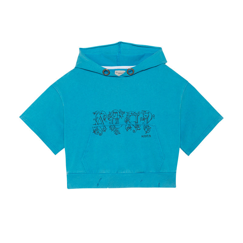 Achihara Vintage Washed Cotton Hoodie Tee