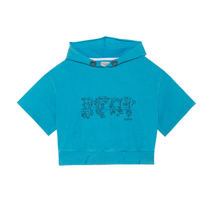 Achihara Vintage Washed Cotton Hoodie Tee