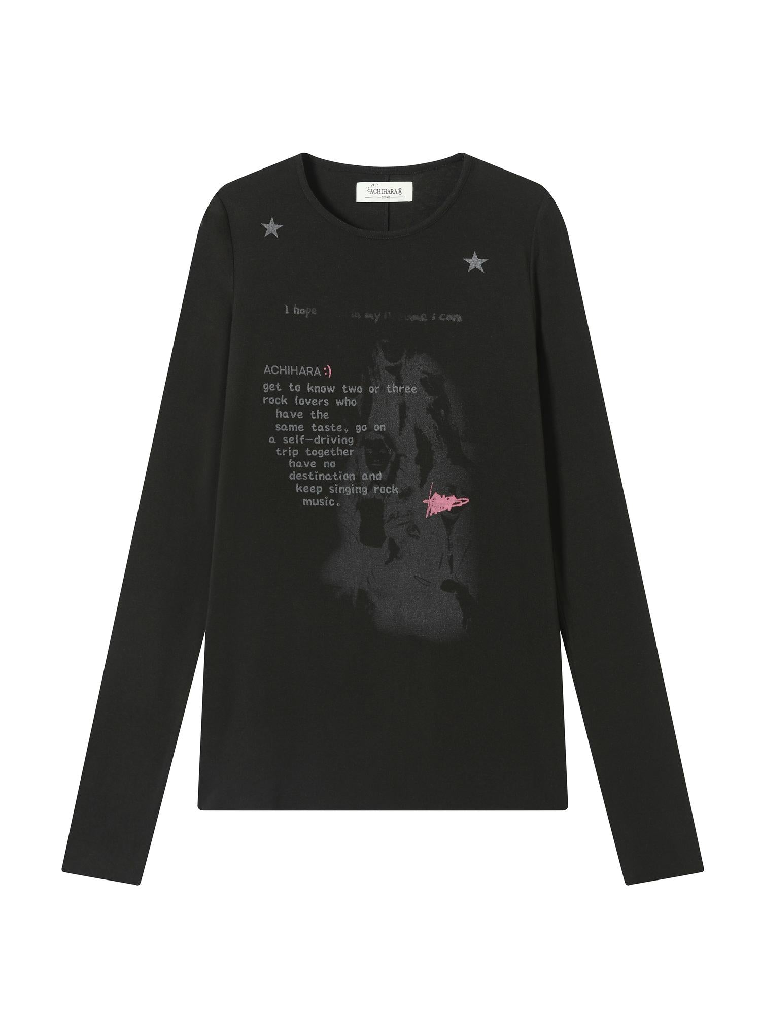 Achihara Fallen Satan Lightweight Rock Print Summer Tee