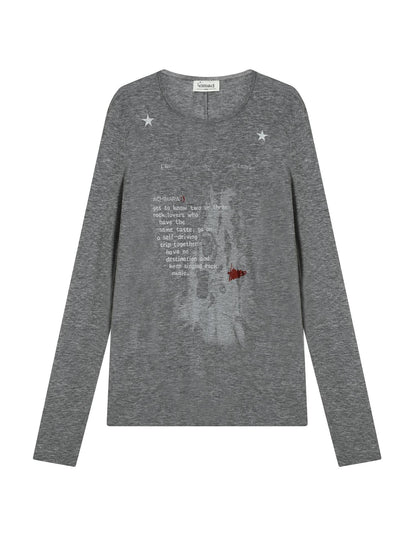 Achihara Fallen Satan Lightweight Rock Print Summer Tee