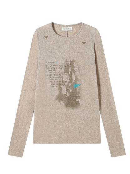 Achihara Fallen Satan Lightweight Rock Print Summer Tee