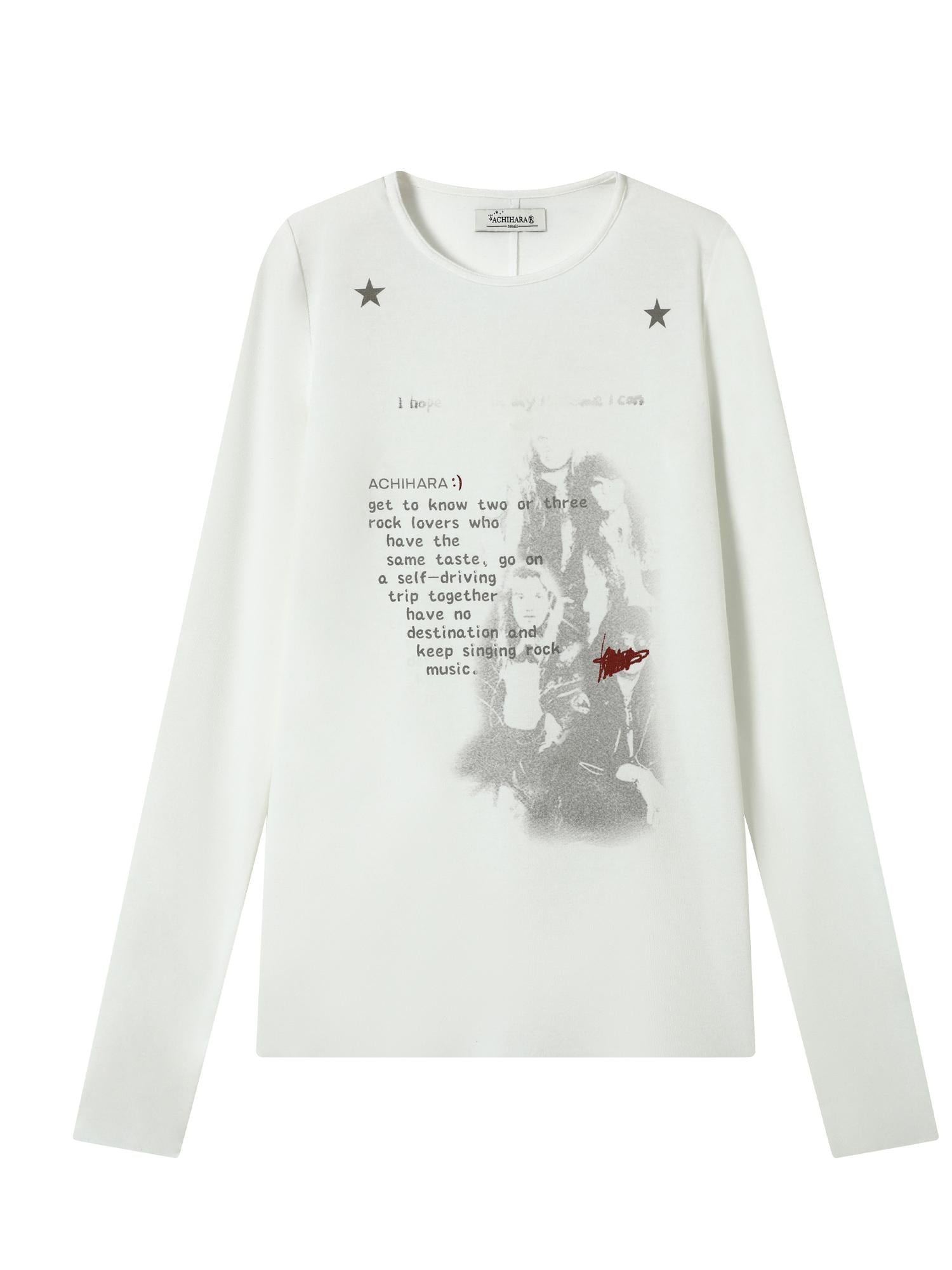 Achihara Fallen Satan Lightweight Rock Print Summer Tee