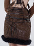 WSW WUSHENWU Scarlet Faux Leather Patchwork Mini Skirt