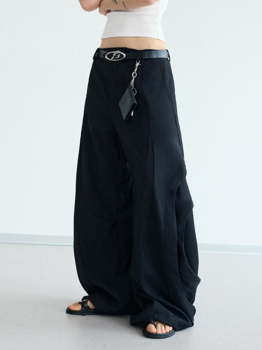 Peoplesense Scimitar Wide Leg Unisex Trousers Free Fit Polyester
