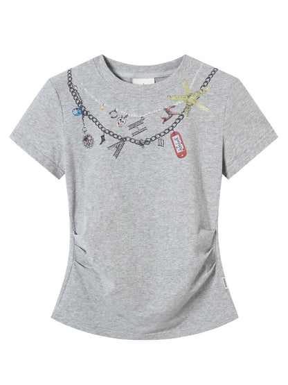 Alocasia Cotton Tee With Star Charm