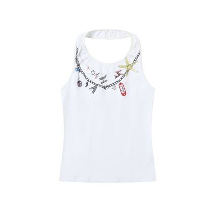Achihara Alocasia Cotton Tee With Star Charm