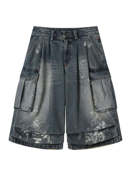 Seal Freckle Washed Denim Shorts