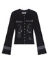 Achihara Autumn Sequence Flared Sleeve Cardigan