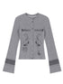 Achihara Autumn Sequence Flared Sleeve Cardigan