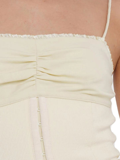 Sexy Mini Denim Bustier Dress With Pleats Dresses