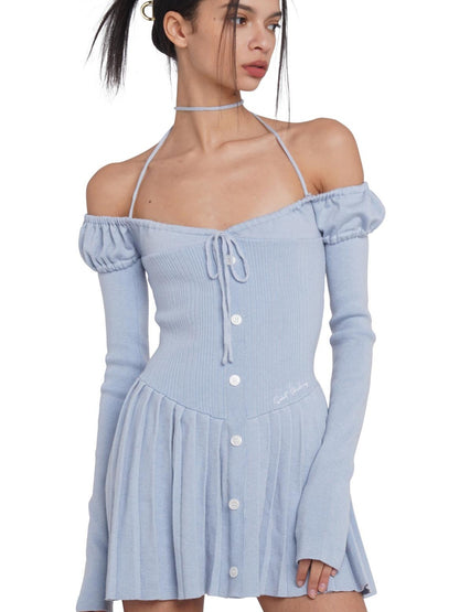 SweetChilling Sexy Spaghetti Strap Bodycon Mini Skater Dress