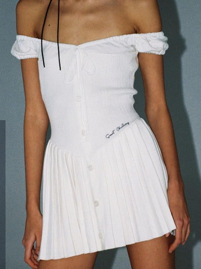 SweetChilling Sexy Spaghetti Strap Bodycon Mini Skater Dress