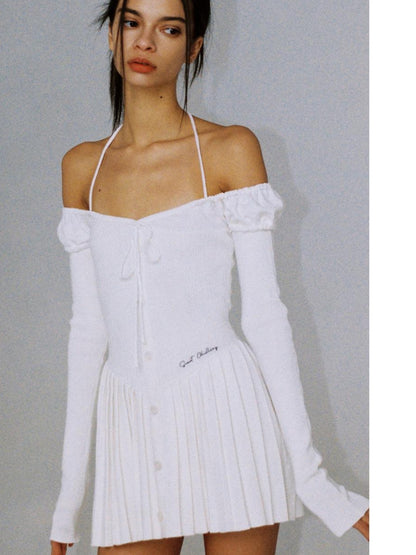 SweetChilling Sexy Spaghetti Strap Bodycon Mini Skater Dress