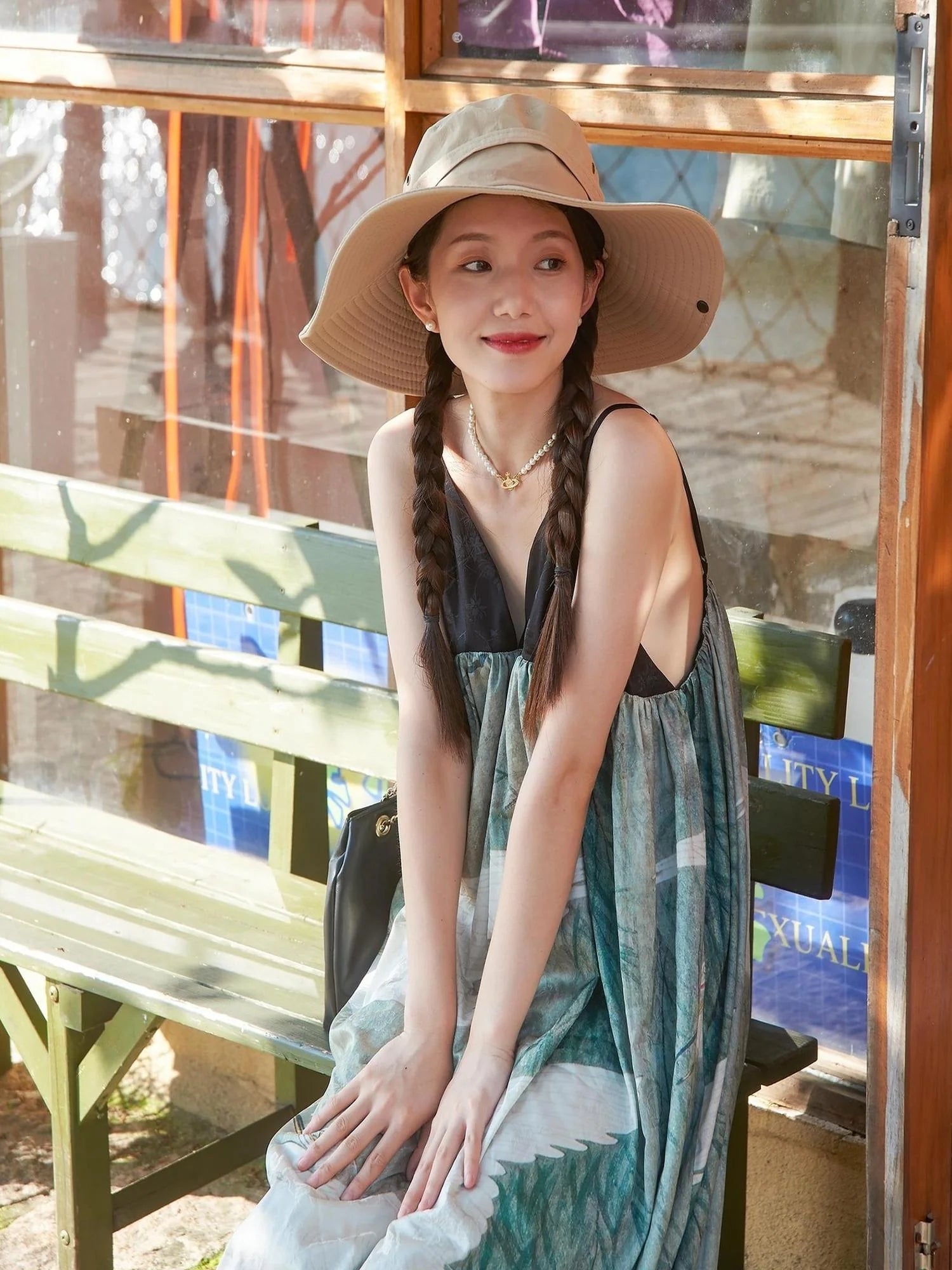 Shadow Blossom Ethnic Chic Vacation Dress