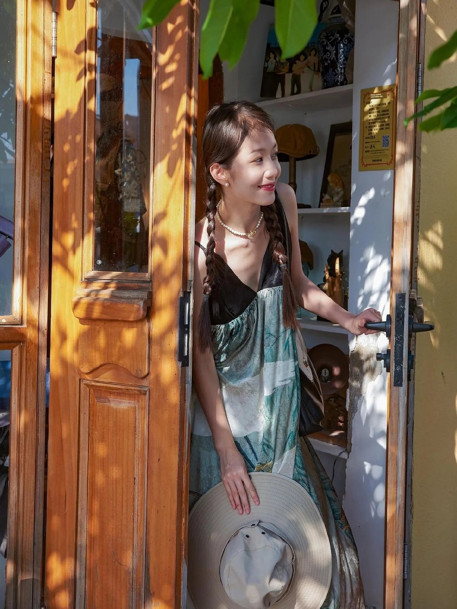 Shadow Blossom Ethnic Chic Vacation Dress