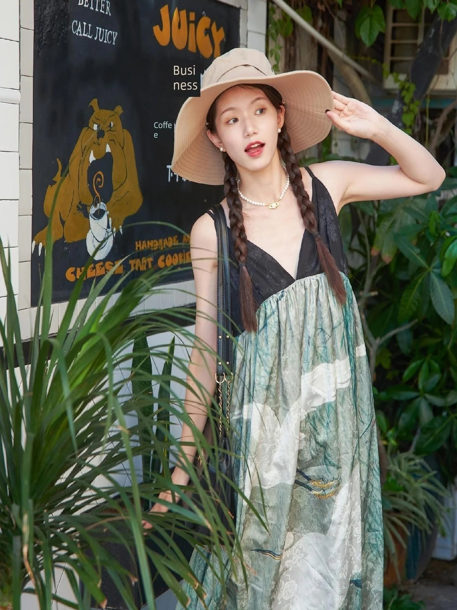 Shadow Blossom Ethnic Chic Vacation Dress