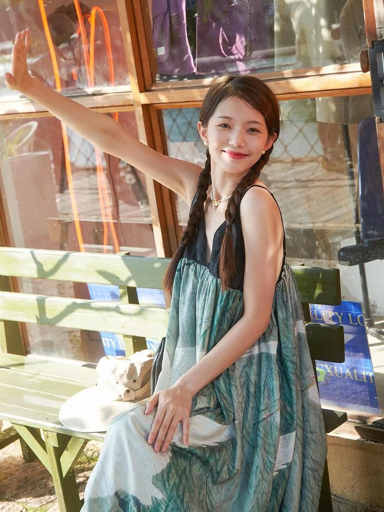 Shadow Blossom Ethnic Chic Vacation Dress