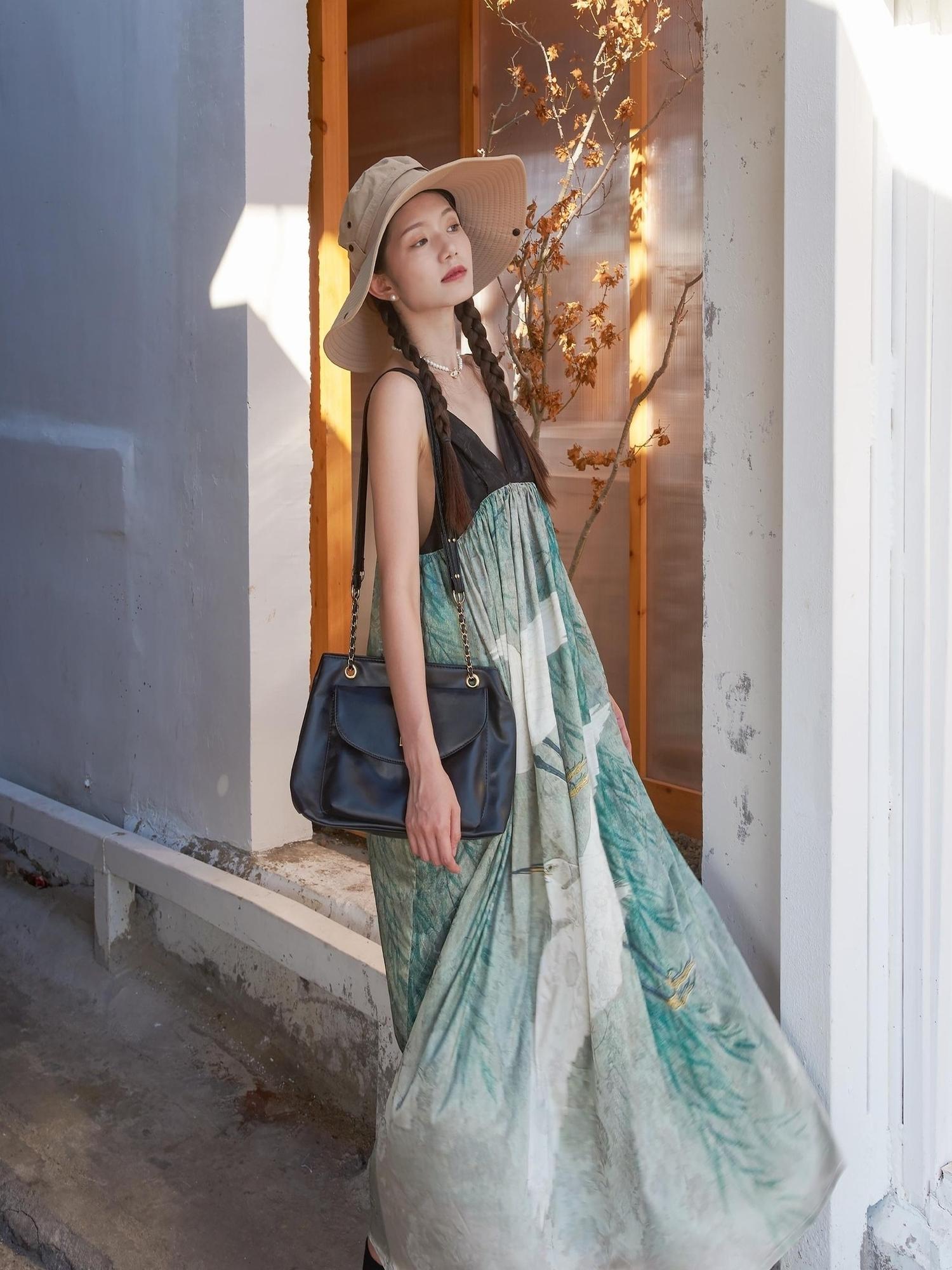 Sweet Mi Shadow Blossom Ethnic Chic Vacation Dress