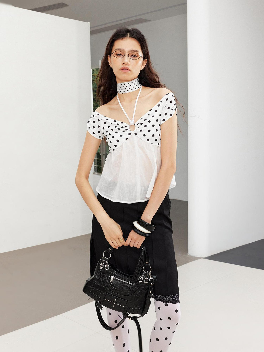 2th Desire Sheer Leopard Print Off-Shoulder Beaded Crop Top