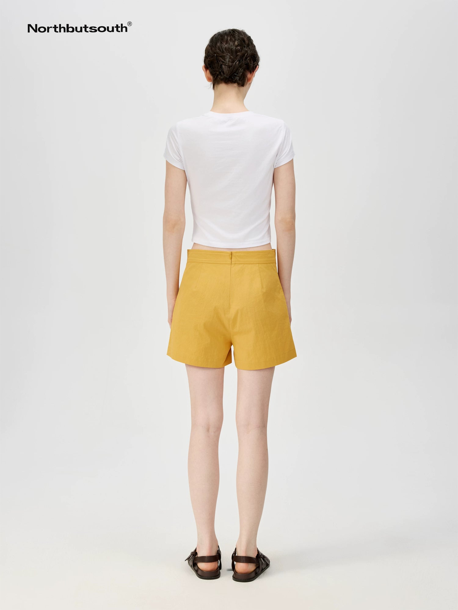 Short Sleeve Crop T-Shirt Classic Round Neck High Stretch Slim Fit Basic Tee Multi Colors