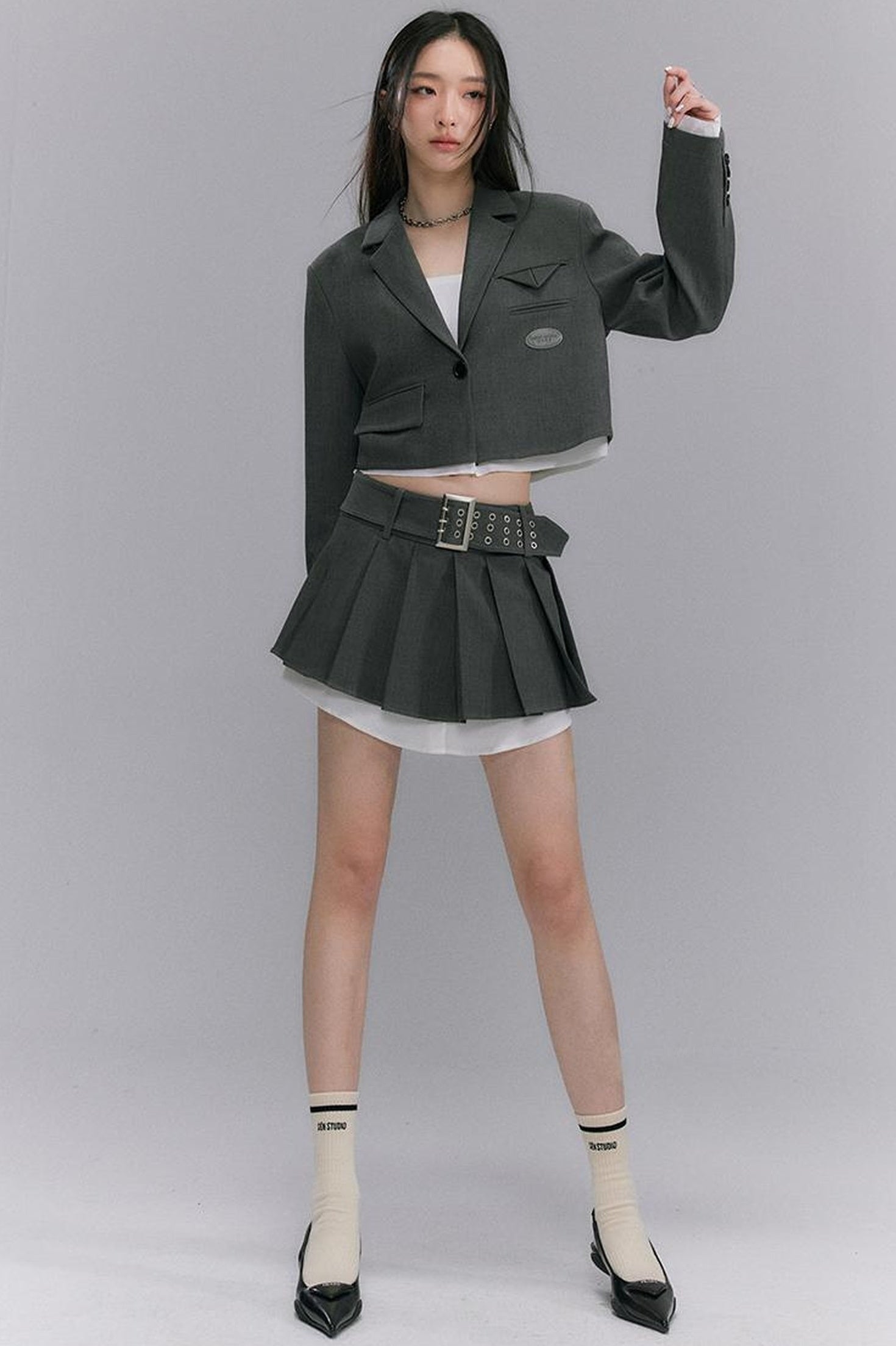 DIDDI MODA Short Trim Blazer In Coffee