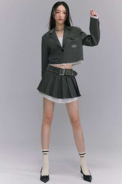 DIDDI MODA Short Trim Blazer In Coffee