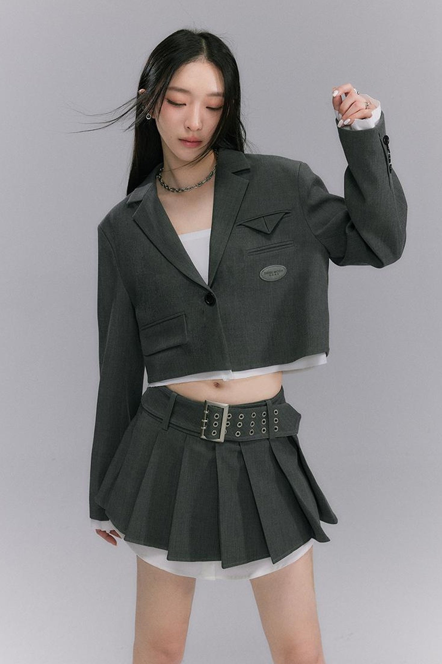 DIDDI MODA Short Trim Blazer In Coffee