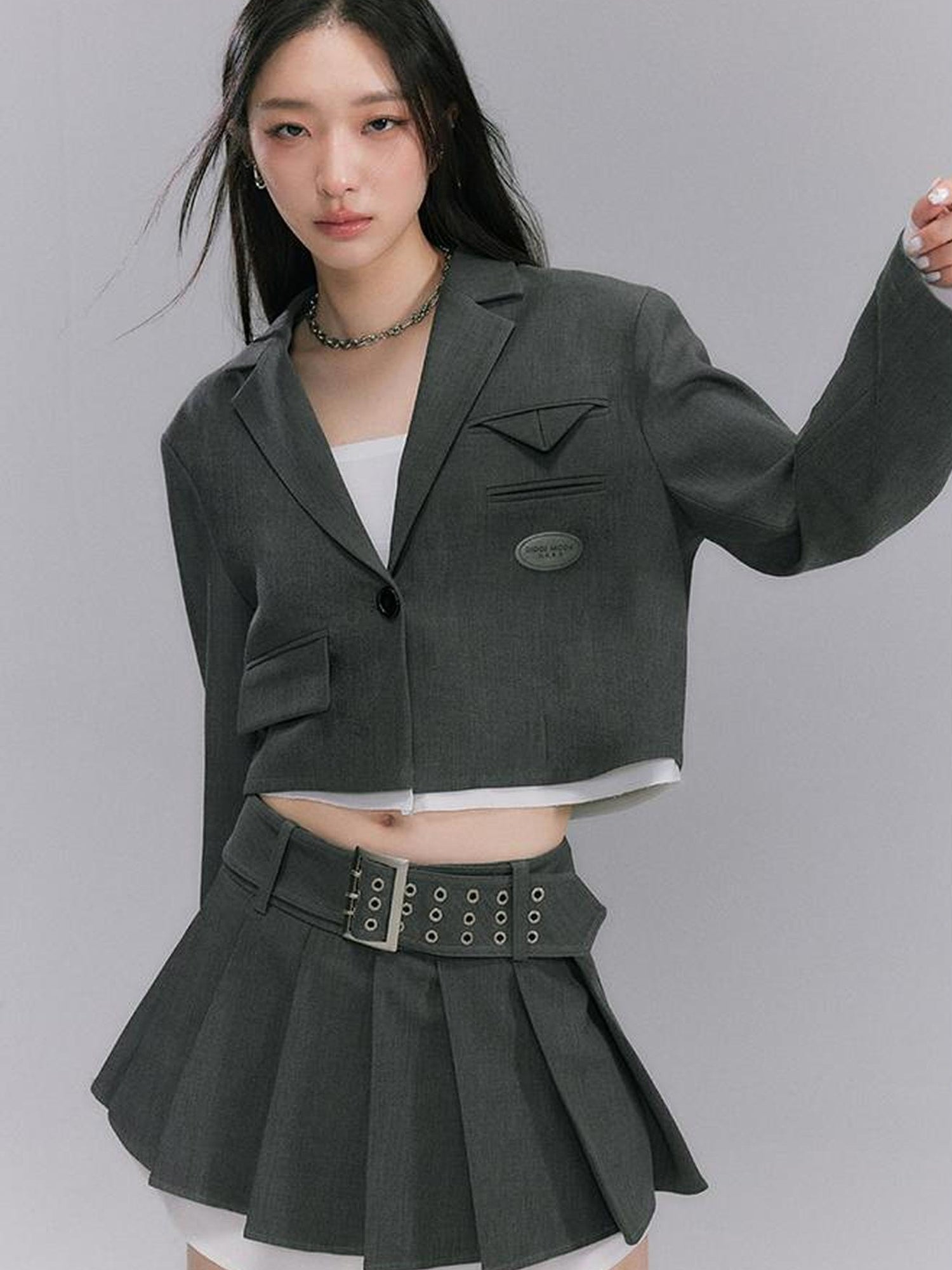 DIDDI MODA Short Trim Blazer In Coffee