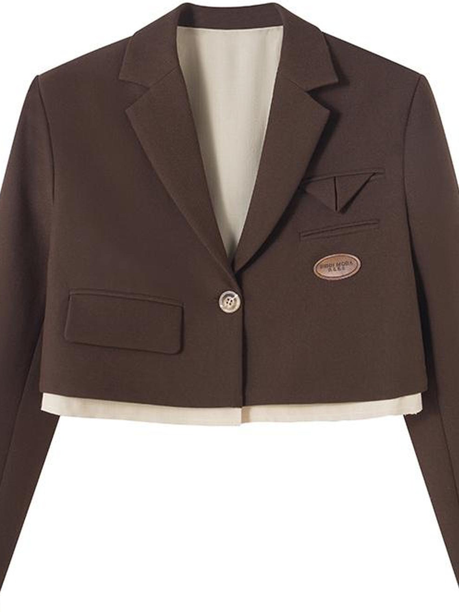 DIDDI MODA Short Trim Blazer In Coffee