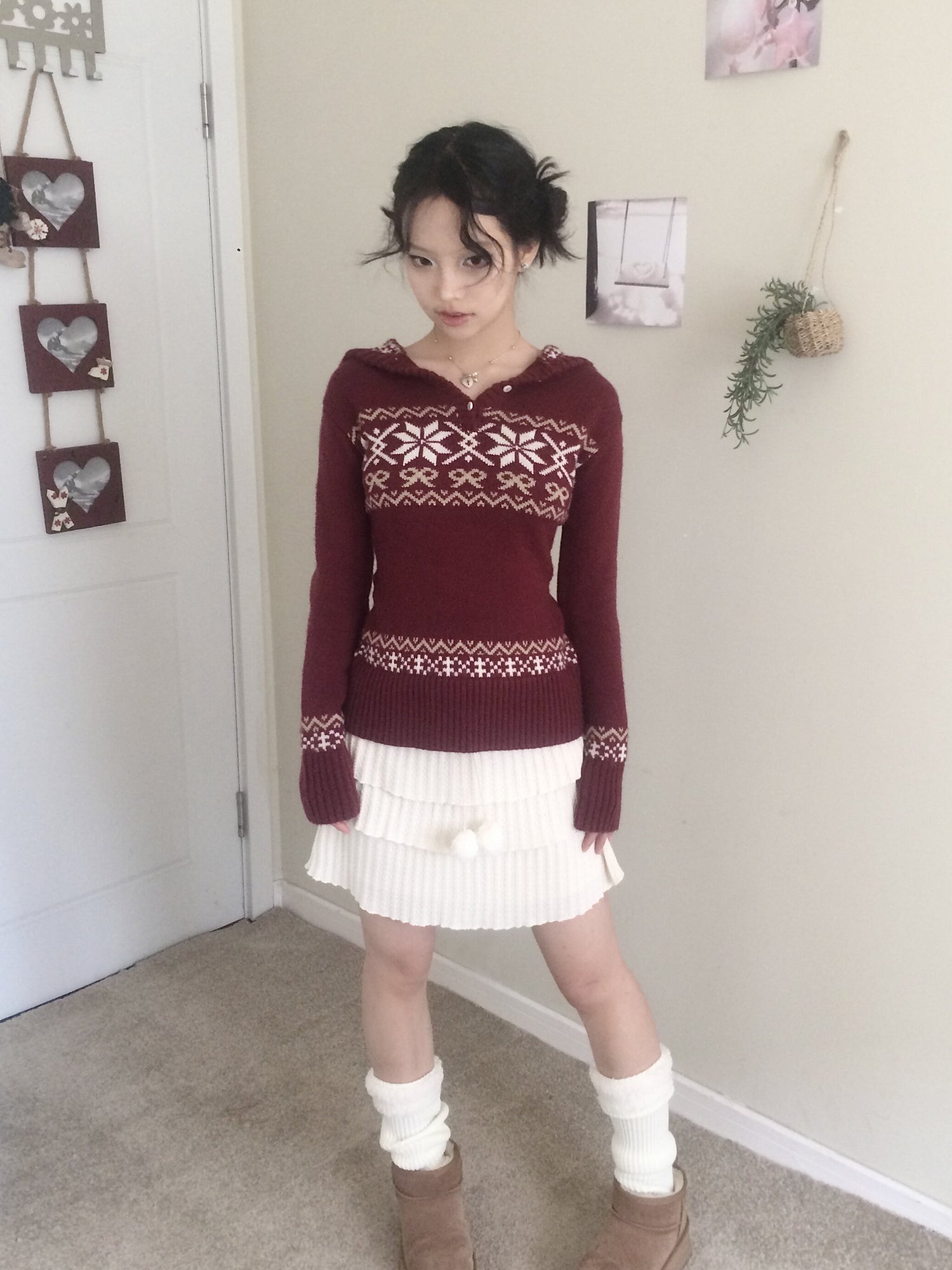 SicAstra_Cute_Snowflake_Bow_Hooded_Vintage_Fitted_Women&