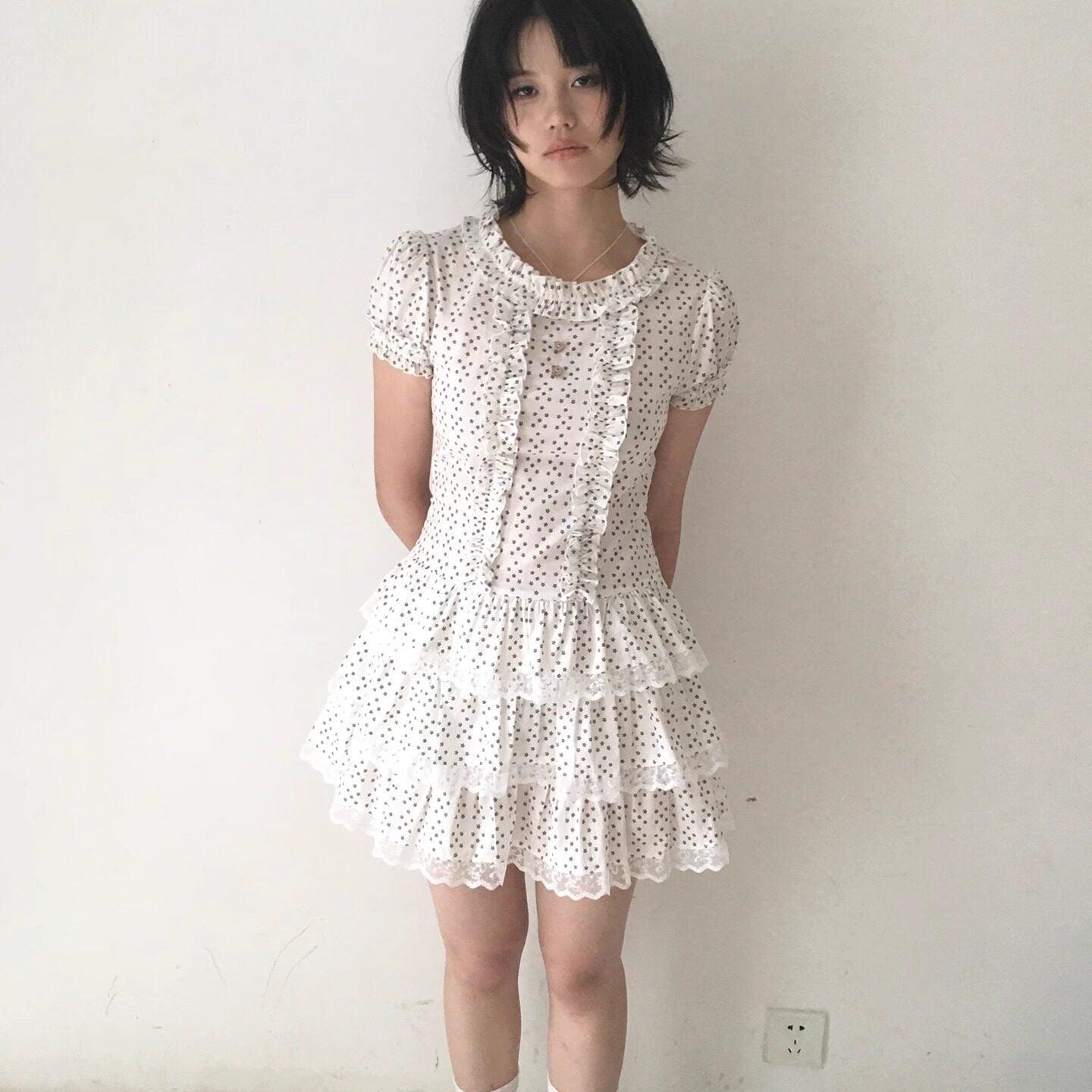 SicAstra_Ditsy_Floral_Polka_Dot_Pleated_Lace_Women&
