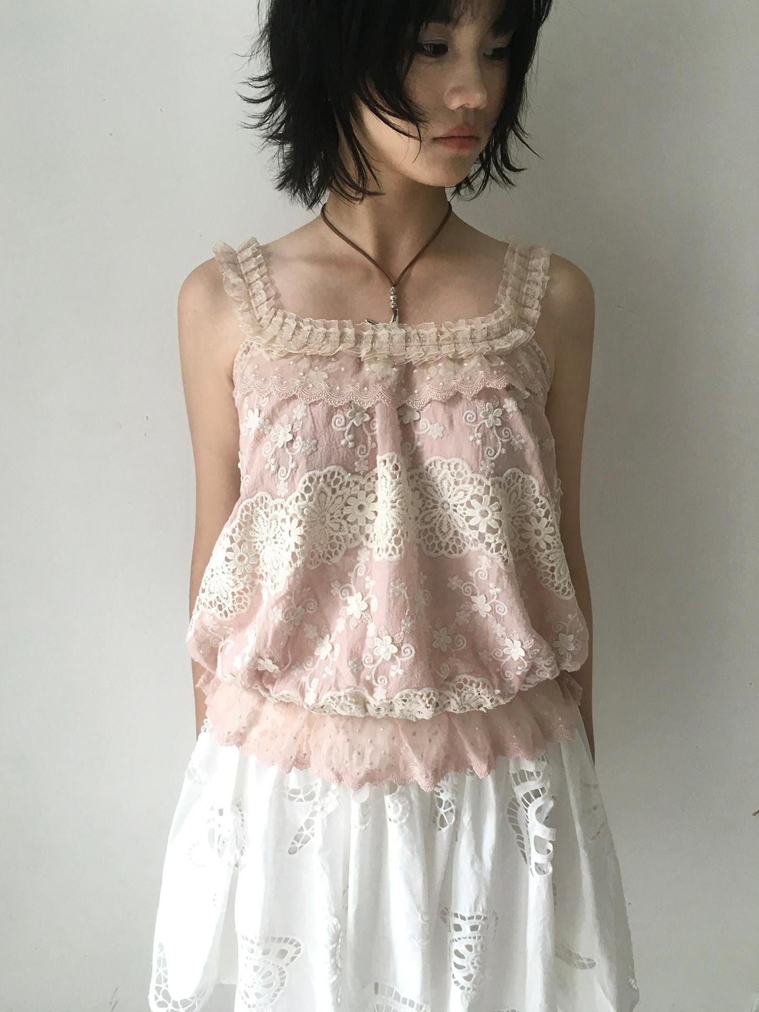 SicAstra Intricate Cutout Embroidered Lace Trim Women&