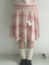 SicAstra Pink Snowflake Vintage Tie Bow Pom Pom Women&
