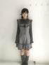 SicAstra Retro Lace Trim Mock Neck Layered Ribbed Women&
