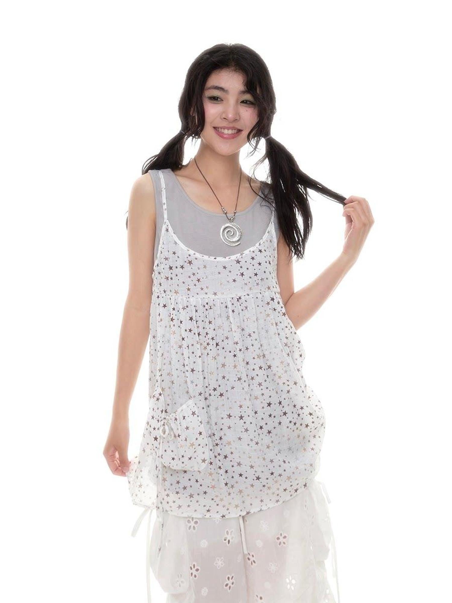 SicAstra Starry Gold Foil Strappy Women&