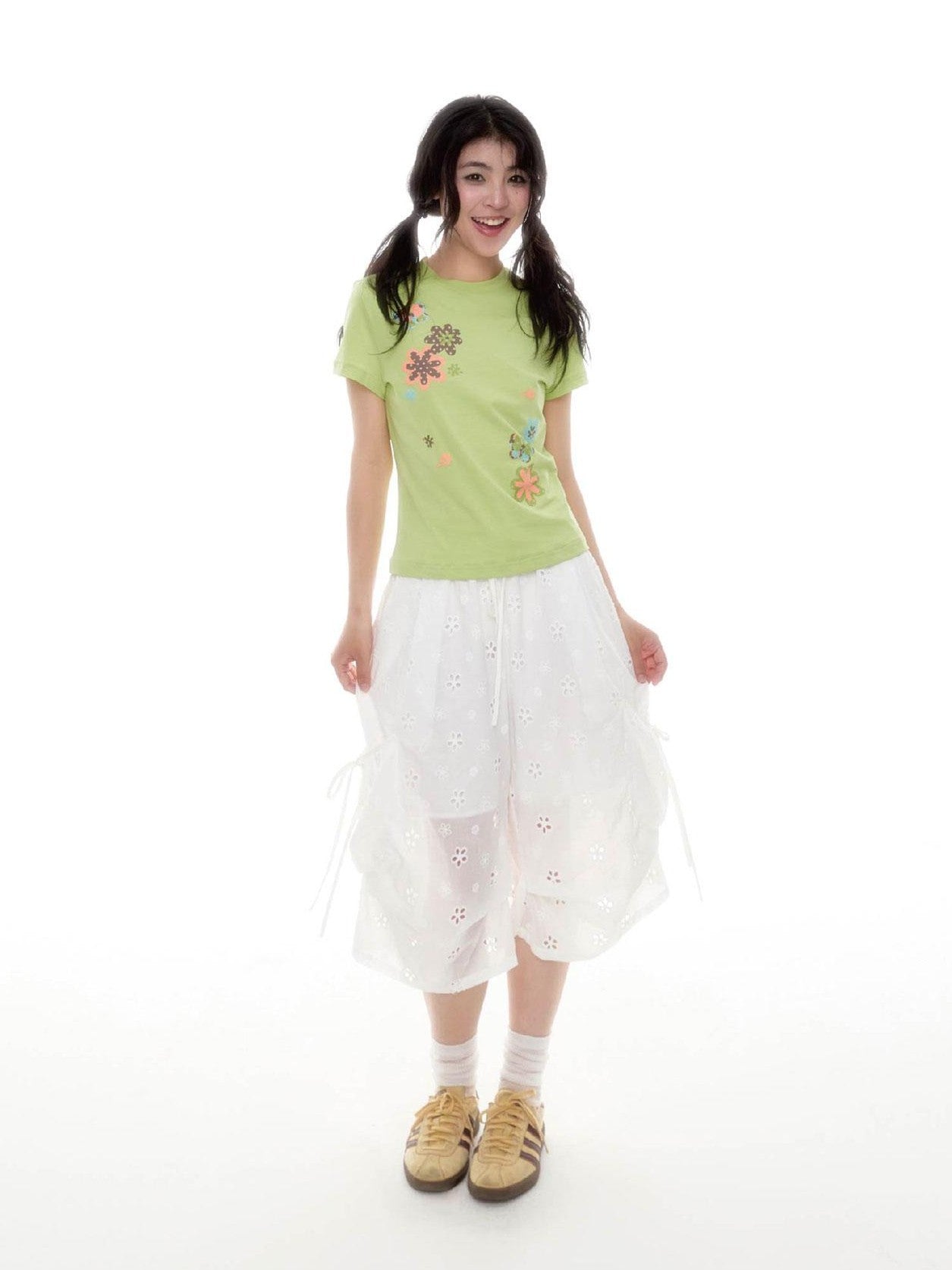 SicAstra Two Tone Playful Retro Small Floral Women&