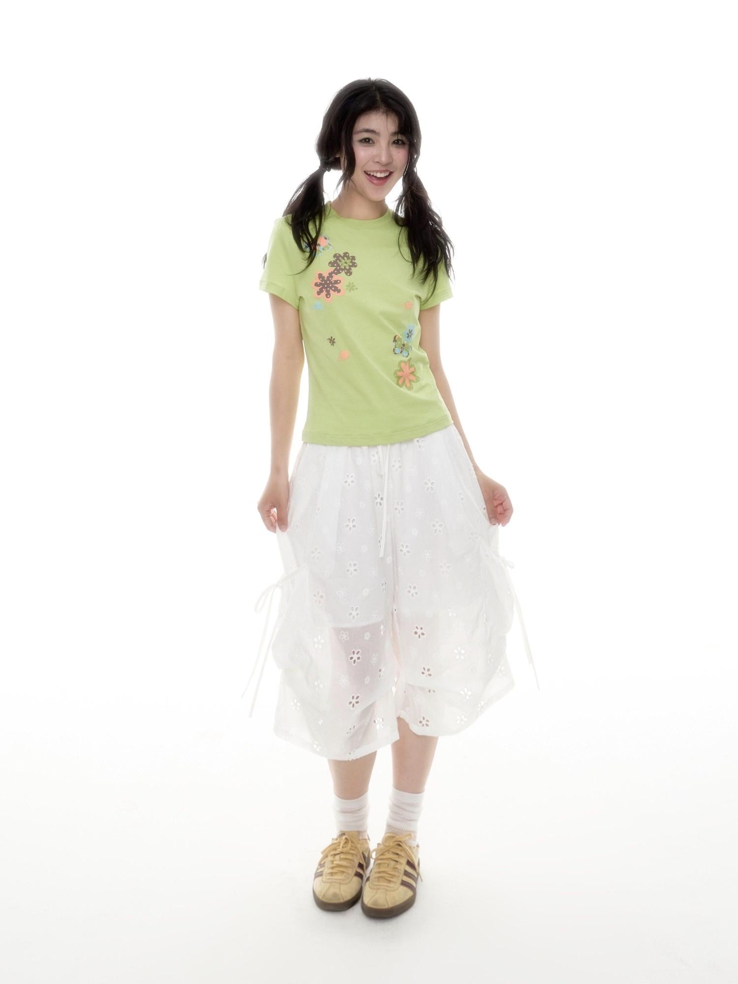 SicAstra Two Tone Playful Retro Small Floral Women&