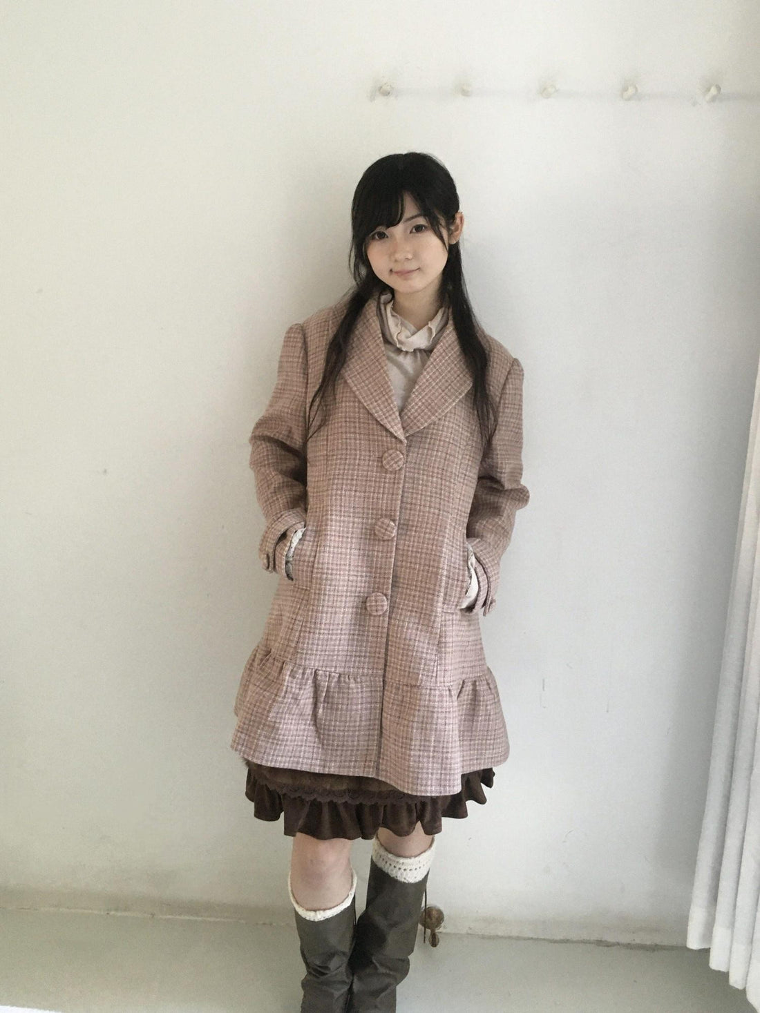 SicAstra Vintage Collegiate Plaid Blazer Collar Sweet Women&