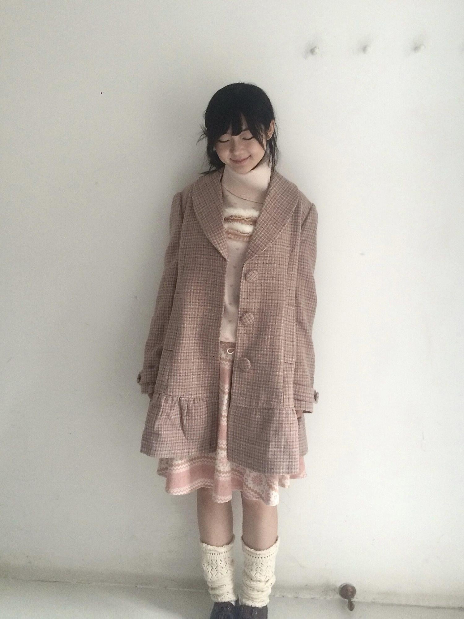 SicAstra Vintage Collegiate Plaid Blazer Collar Sweet Women&